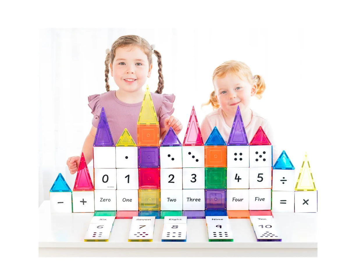 MAGNETIC TILE TOPPERS – NUMERIC PACK 40 PIECE