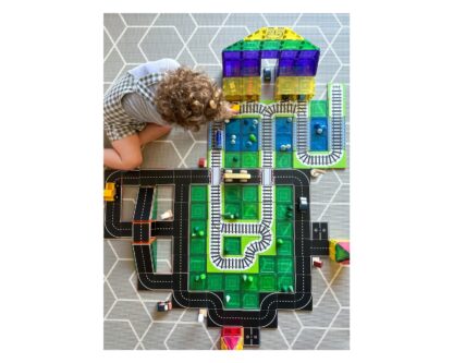 MAGNETIC TILE TOPPERS – TRAIN TRACK PACK 36 PIECE - Image 3